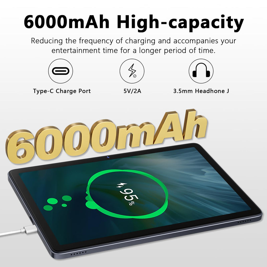 10 Inch Android 15 Tablet with Keyboard J6653