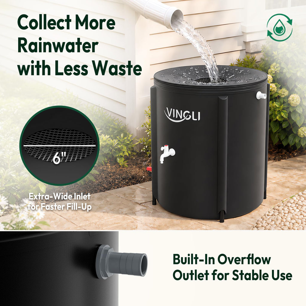 Collapsible 50 Gallon Rain Barrel J419