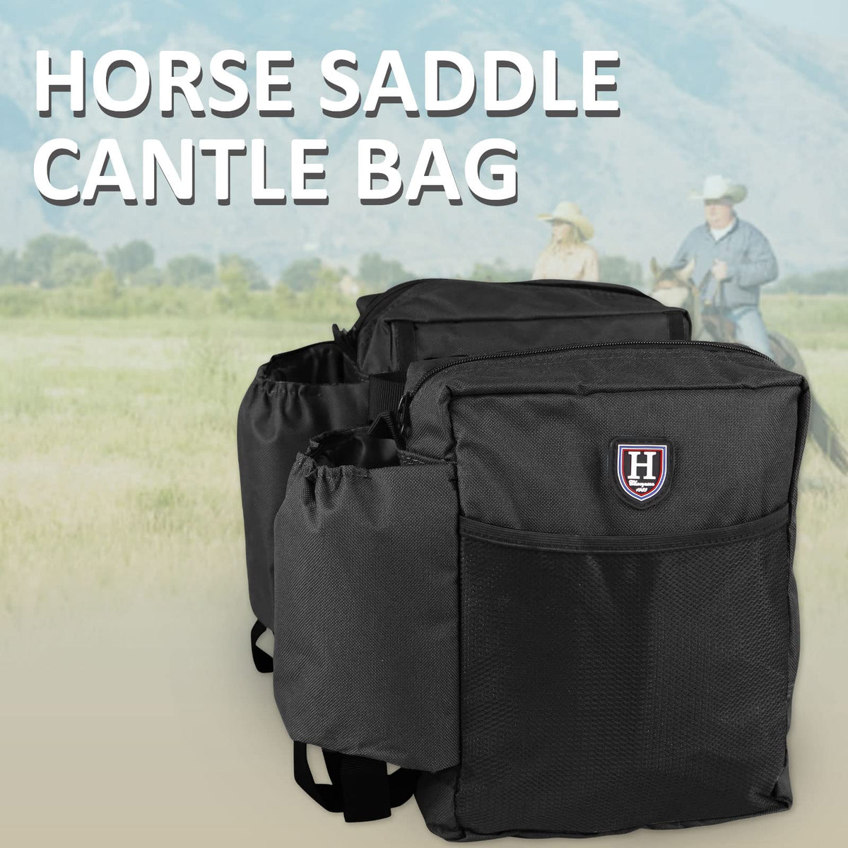 Nylon Western Saddle Bag Black B19867
