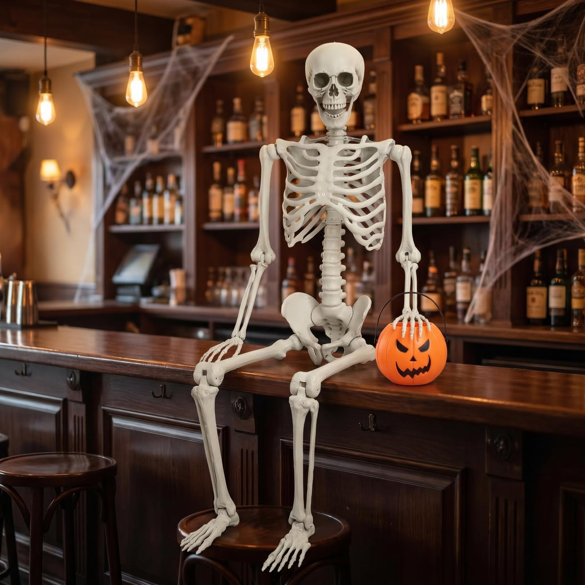 5.4FT Life Size Skeleton with Movable Joints P62390