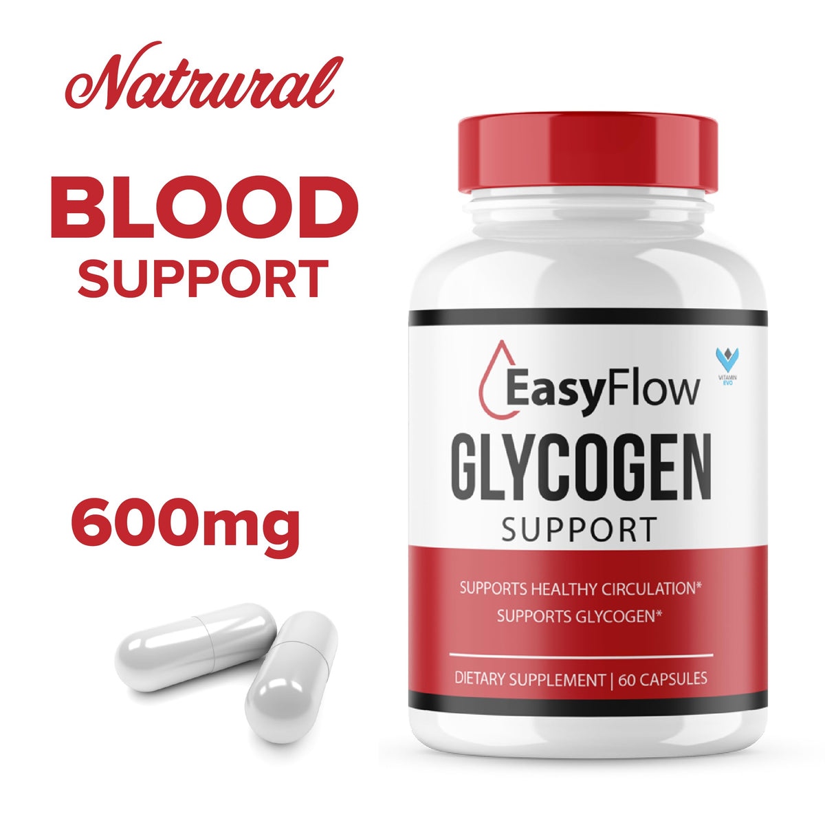 5 Pack 300 Capsules Glycogen Support Supplement F657044