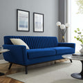 Navy Channel Tufted Performance Velvet Sofa S114983