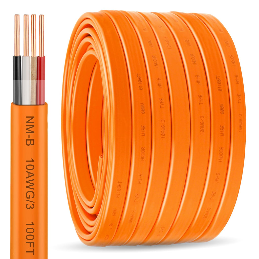Solid Indoor Electrical Wire 100 FT Orange E203