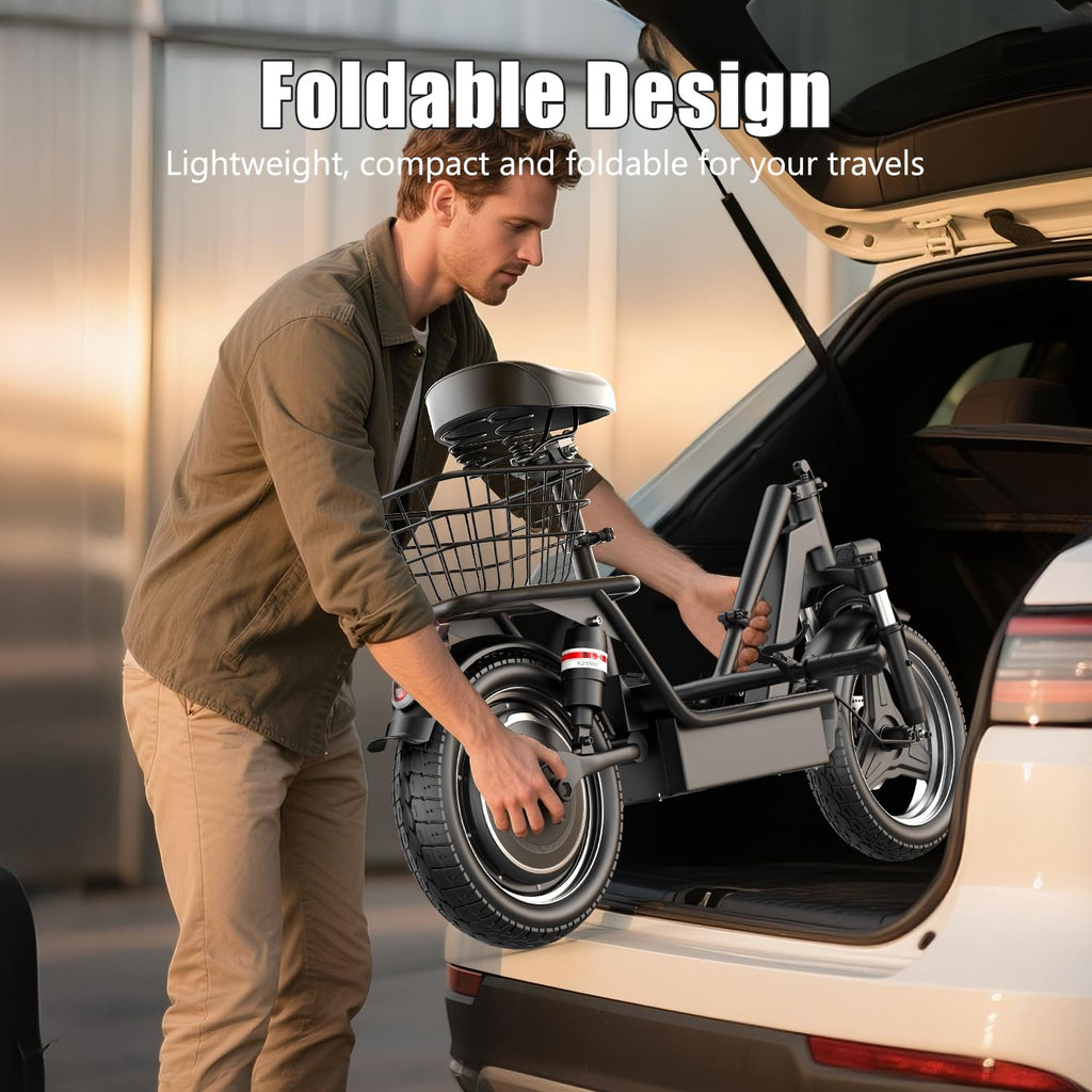 Foldable Electric Scooter with Seat R81378