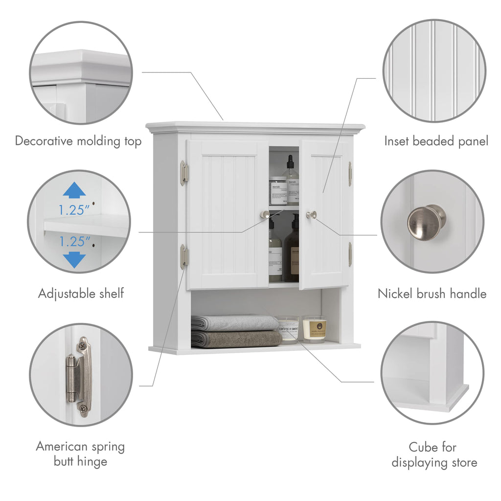 White Wall-Mounted Bathroom Cabinet B465045