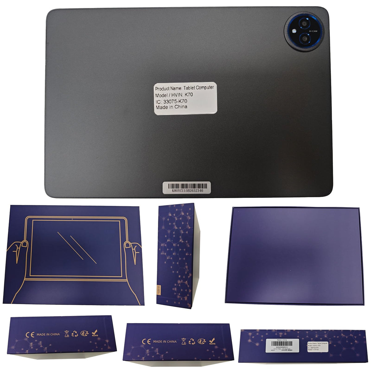 10 Inch Android 15 Tablet with Keyboard J6653
