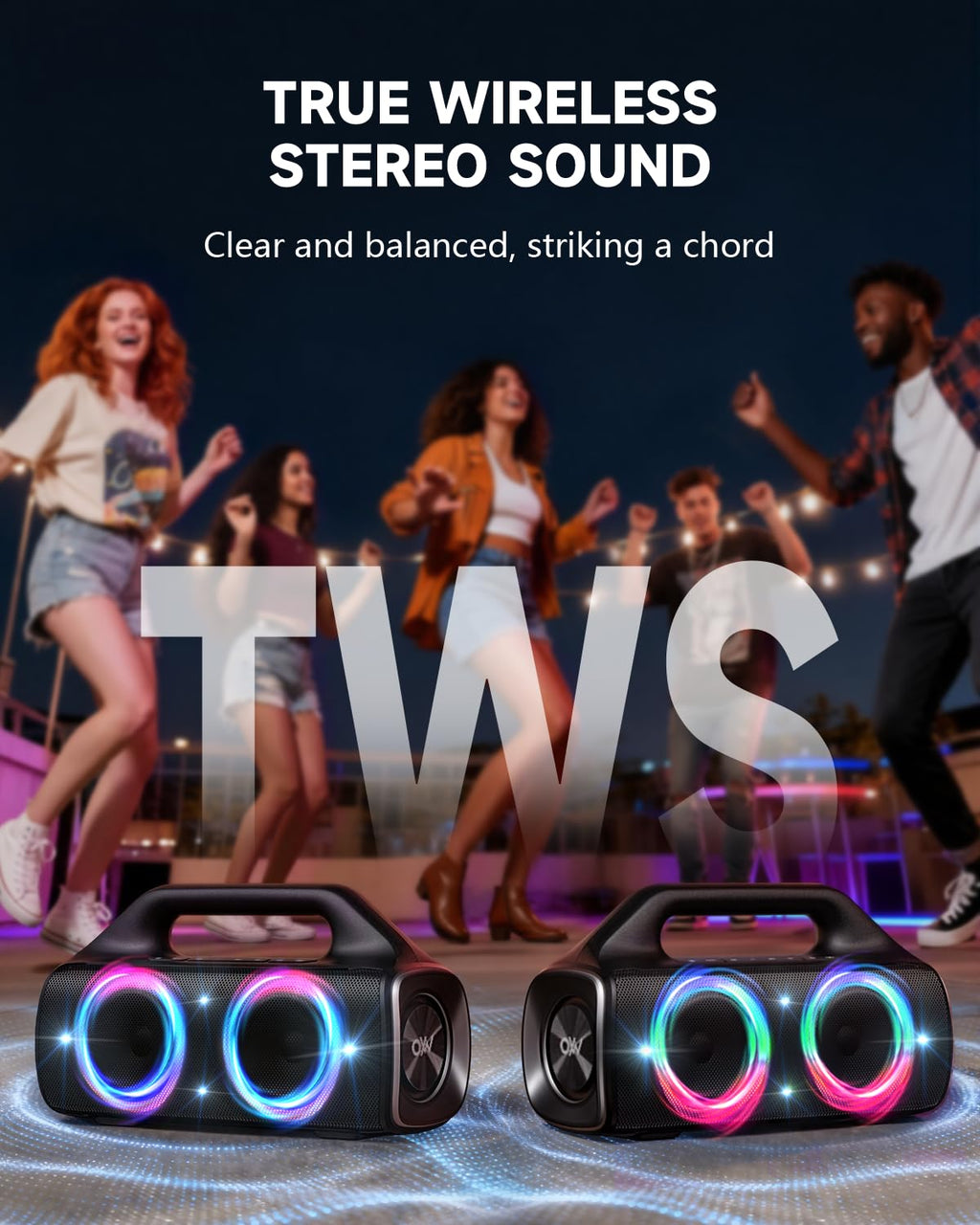 80W IP67 Waterproof Wireless Outdoor Bluetooth Speaker W434