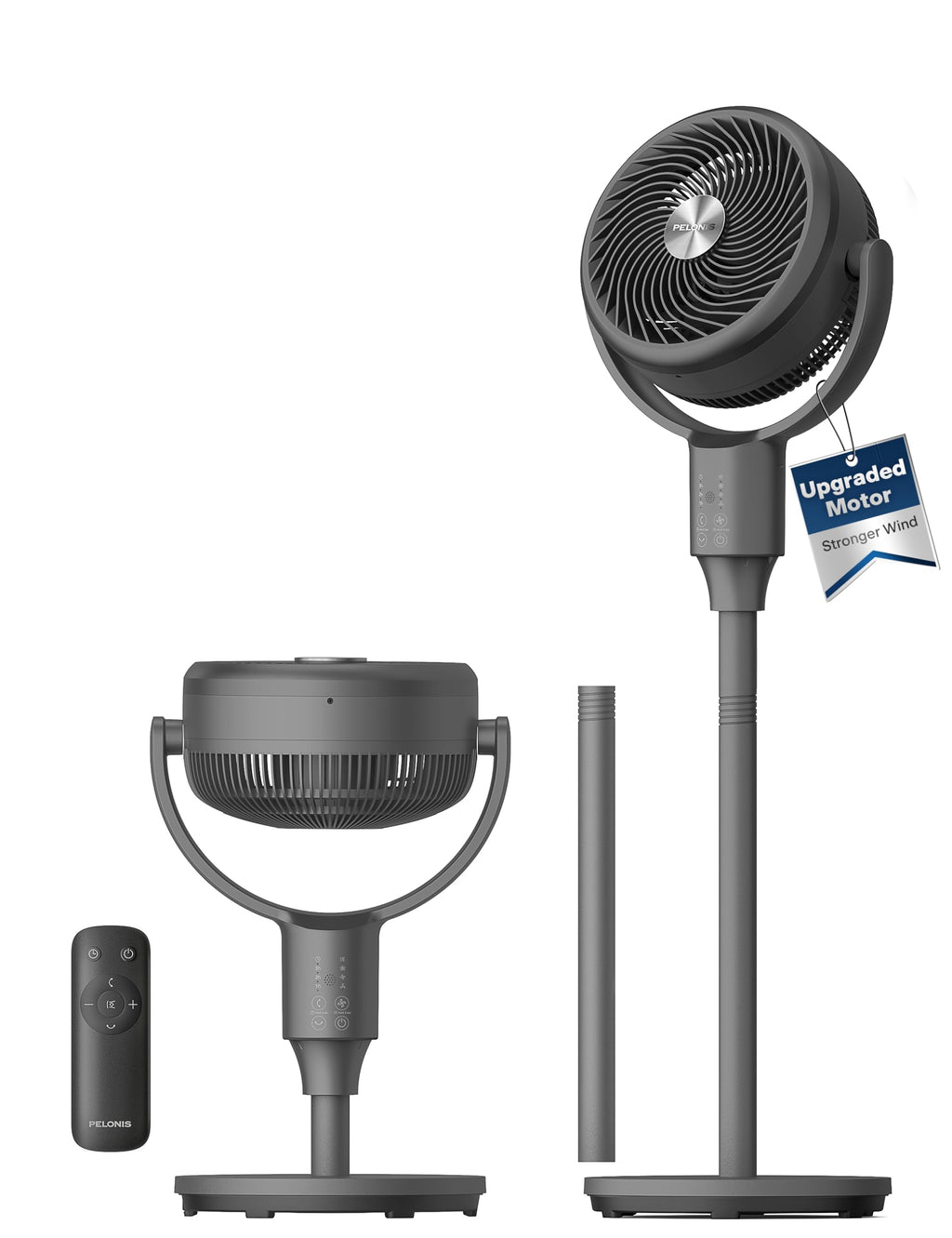 Grey Air Circulator Fan with Remote F2693
