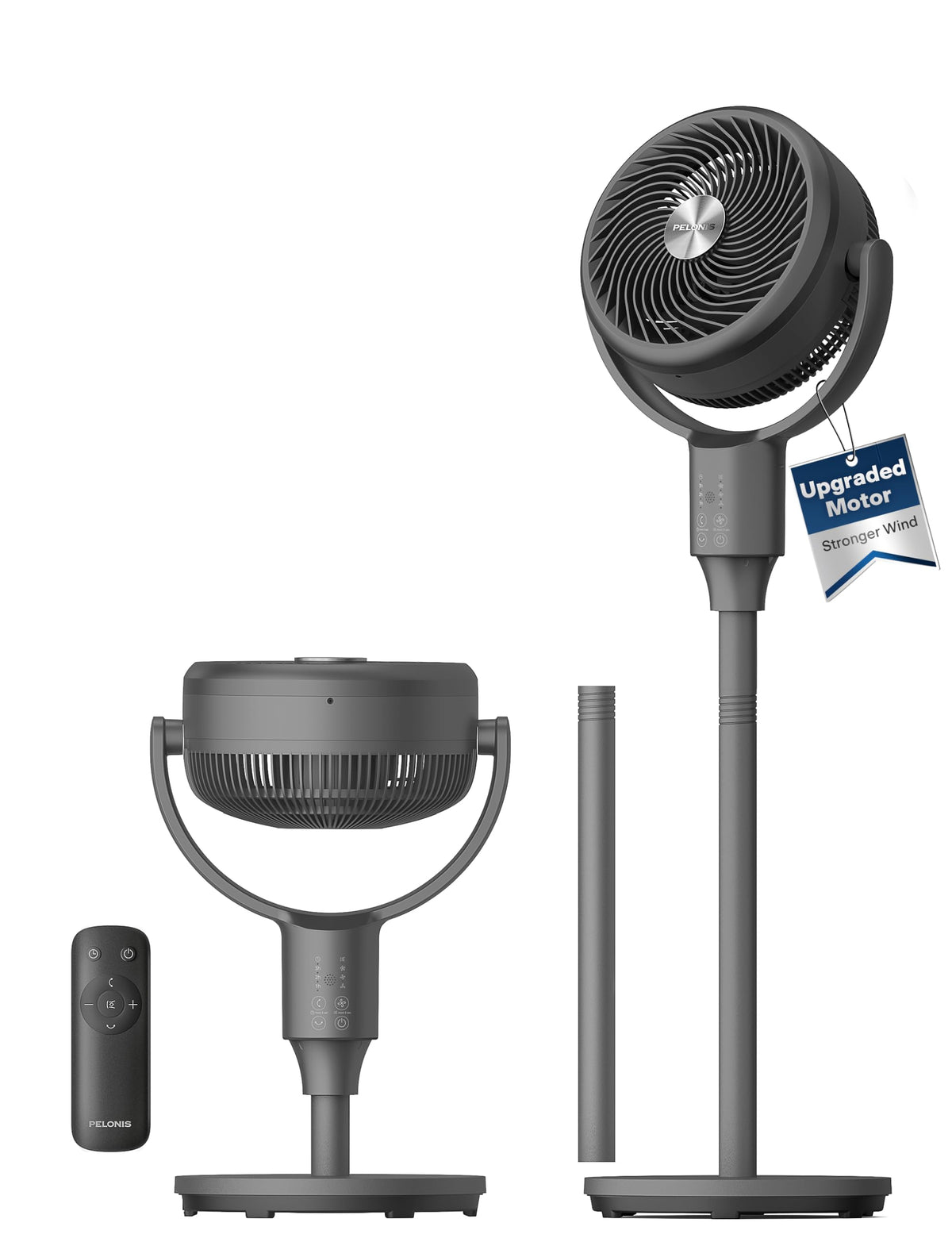 Grey Air Circulator Fan with Remote F2693