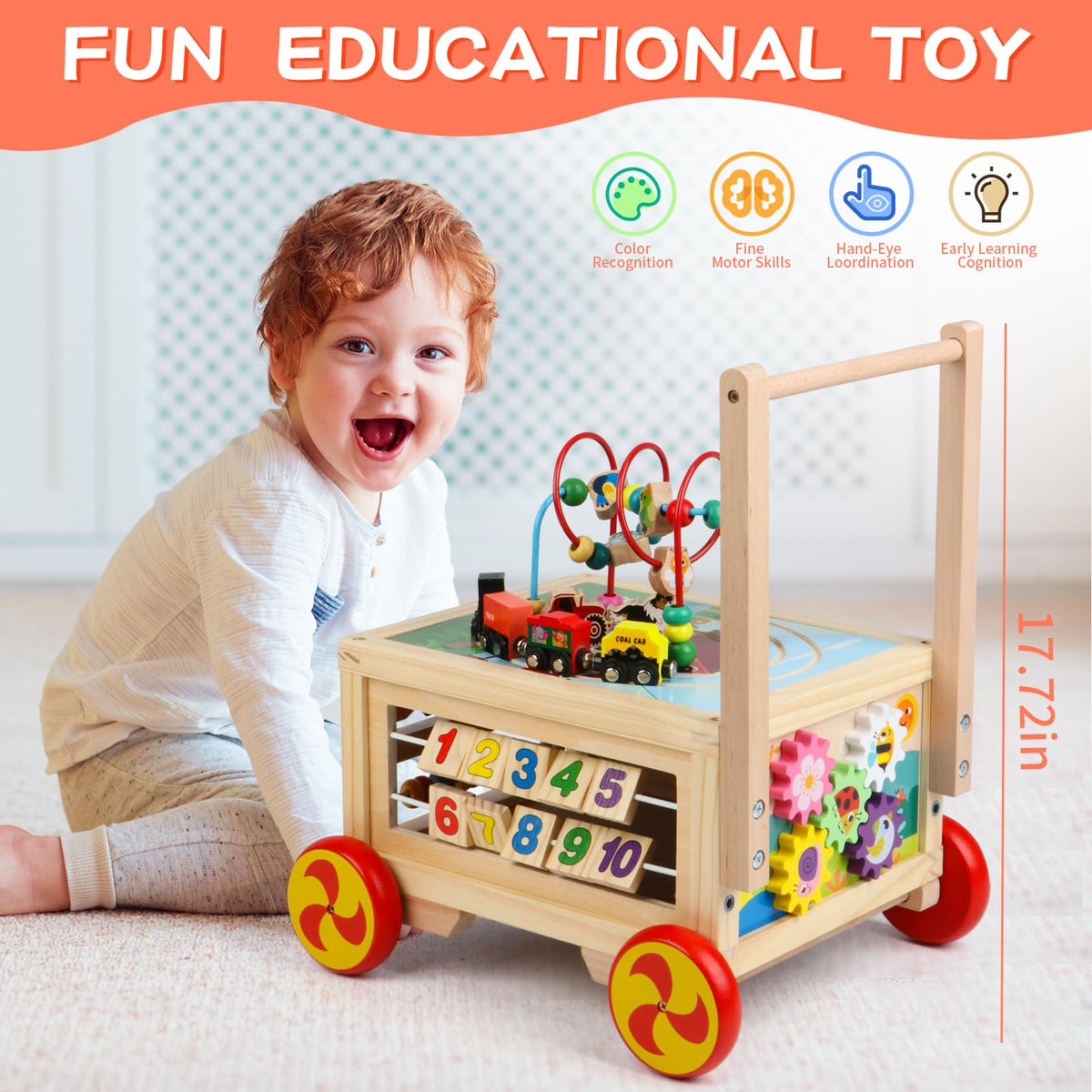 Wooden 7-in-1 Activity Cube R192254