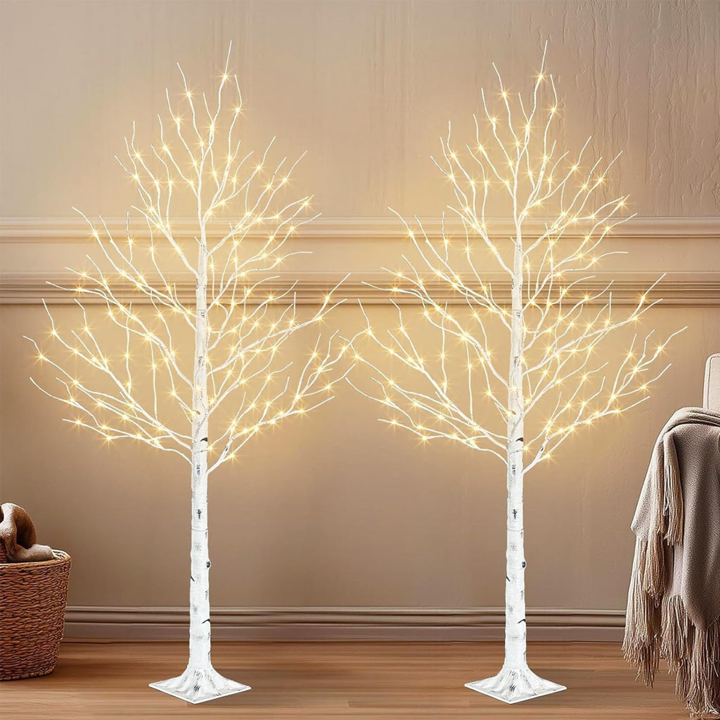 6ft Lighted Birch Tree S4969