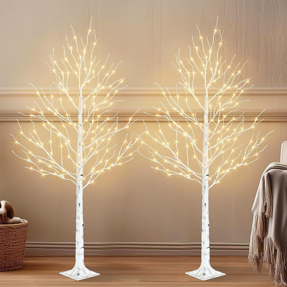 6ft Lighted Birch Tree S4969