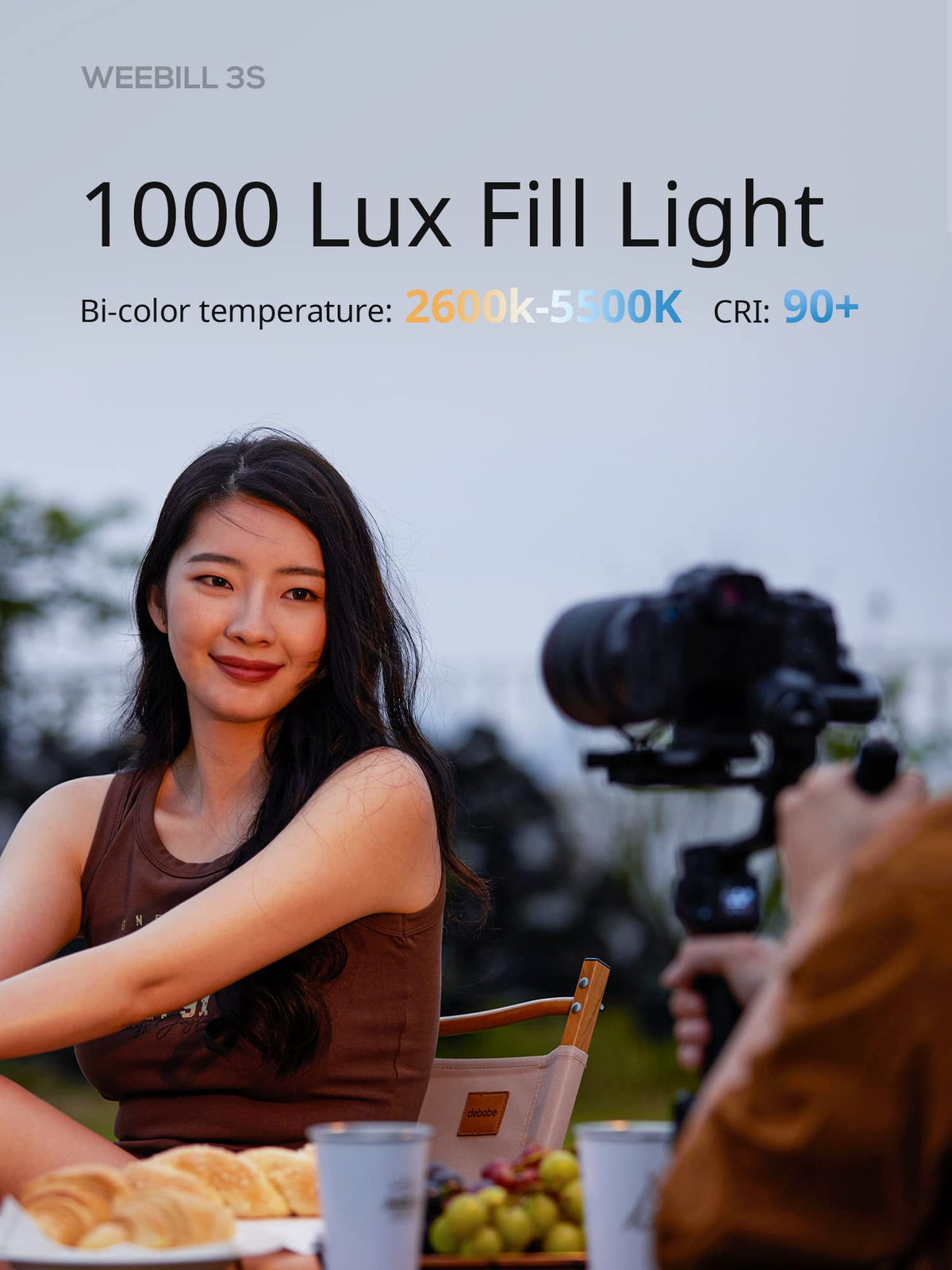 3KG Payload Gimbal Stabilizer with Fill Light J33459