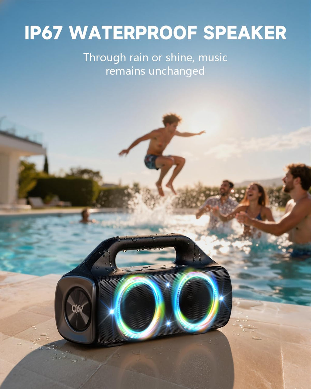 80W IP67 Waterproof Wireless Outdoor Bluetooth Speaker W434