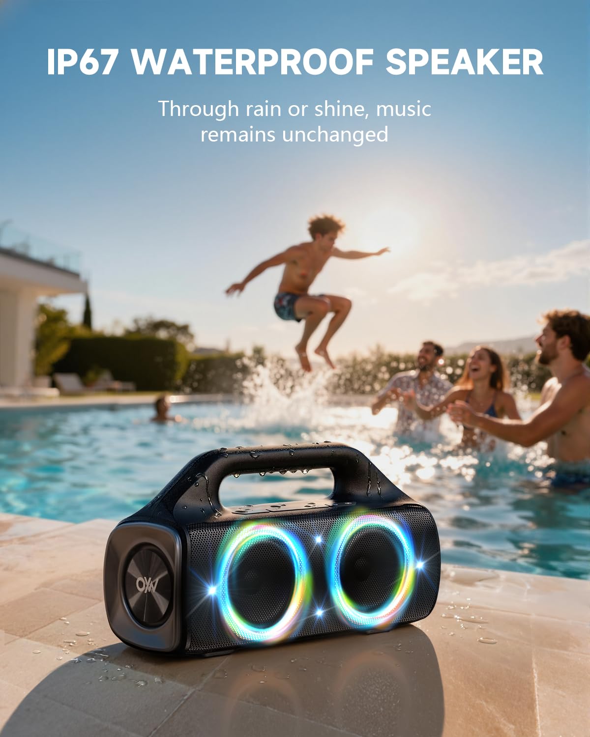 80W IP67 Waterproof Wireless Outdoor Bluetooth Speaker W434