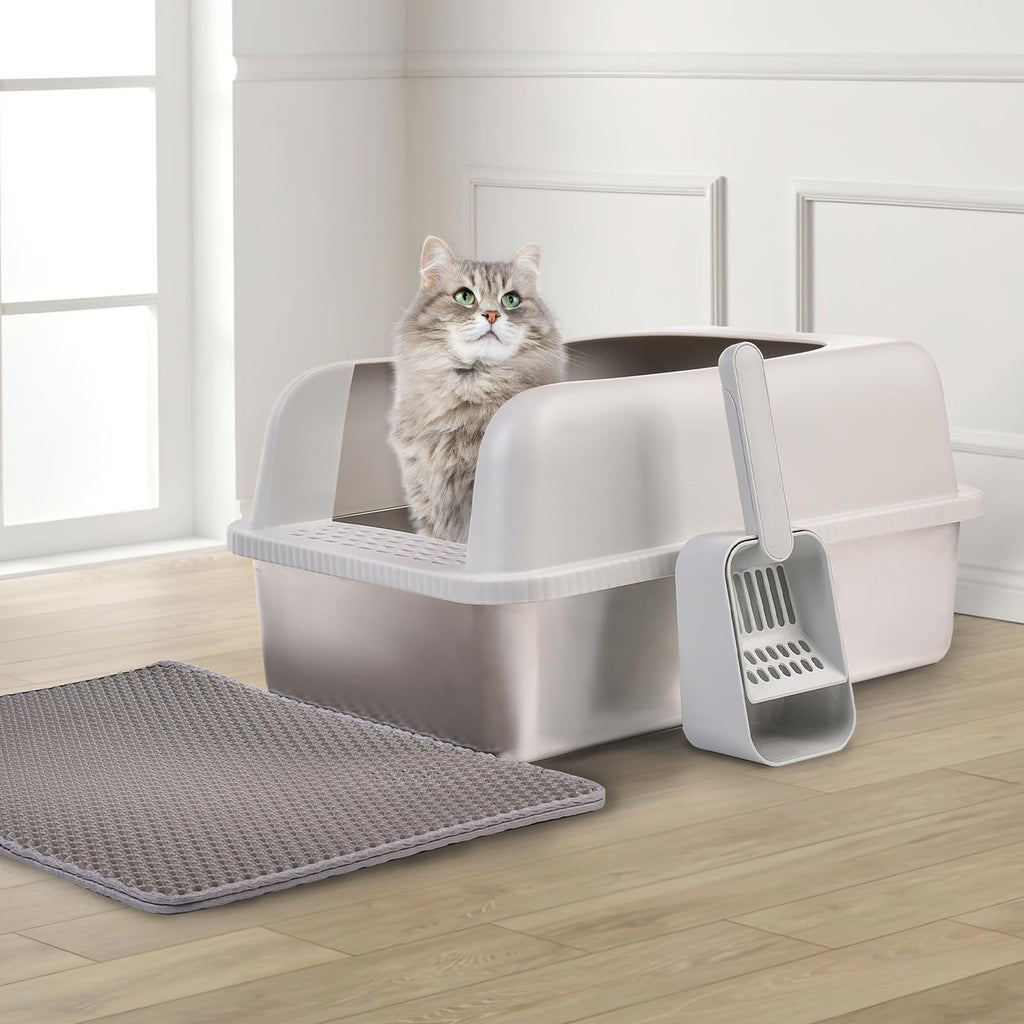 Stainless Steel Cat Litter Box with Lid M796