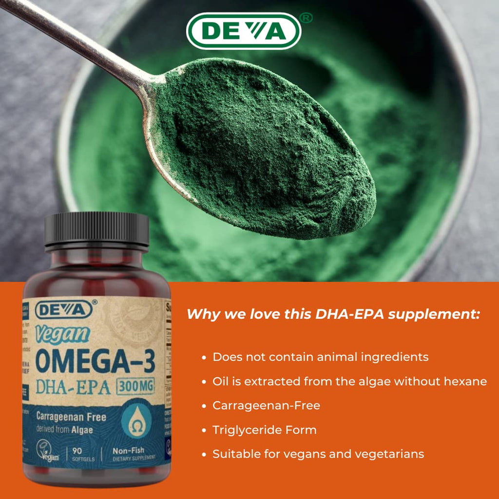 Vegan Omega-3 DHA EPA 300 mg 90 Softgels C42833