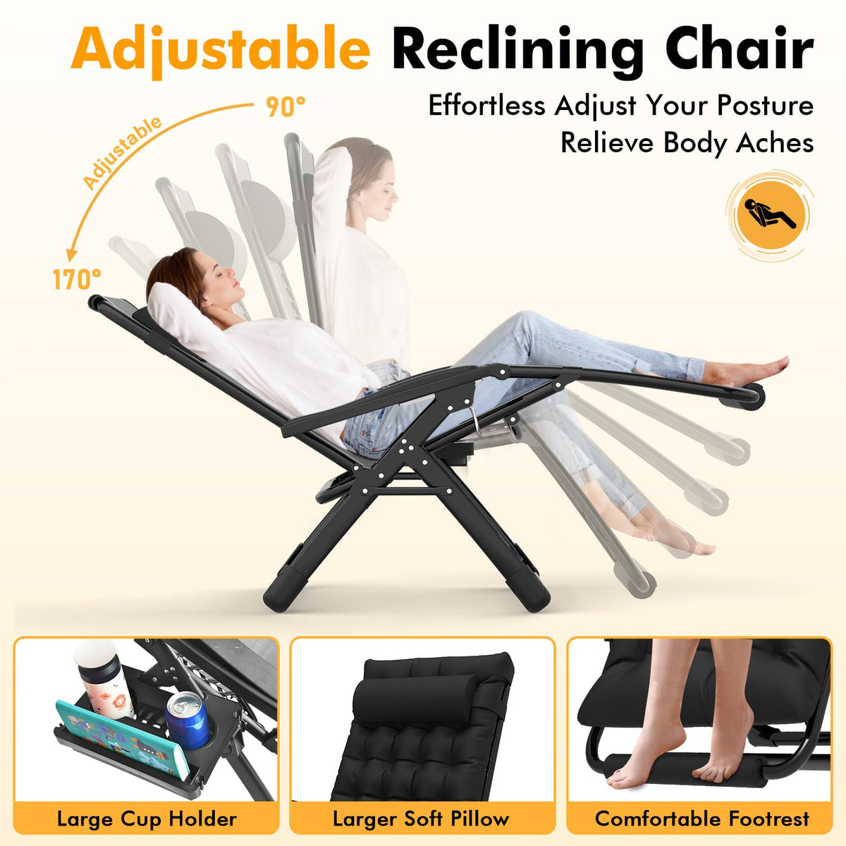 Oversized Zero Gravity Chair W82724