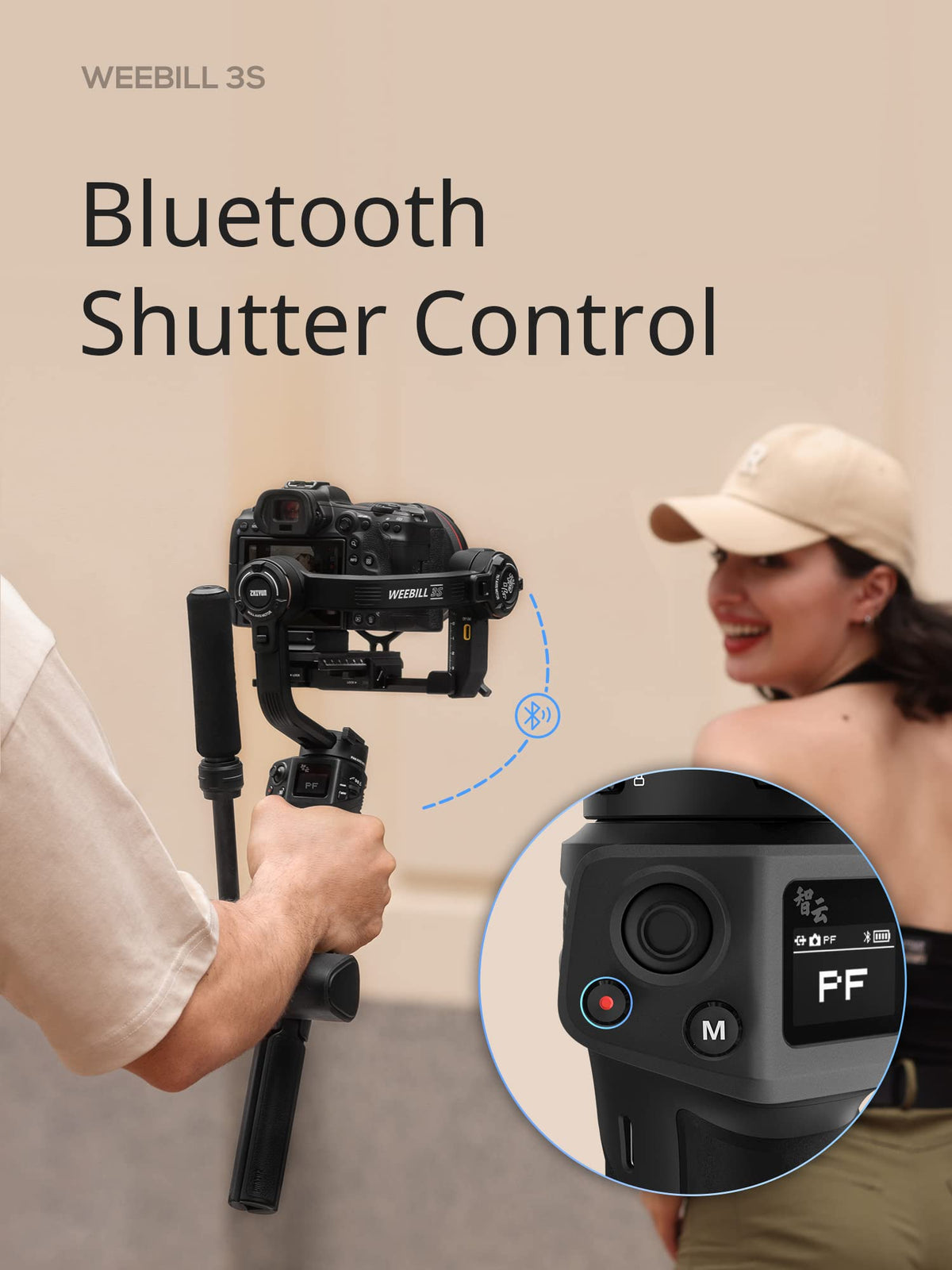 3KG Payload Gimbal Stabilizer with Fill Light J33459