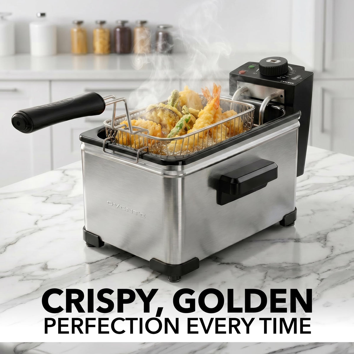 Electric Deep Fryer, 2L Capacity, 1500W, Silver T33242