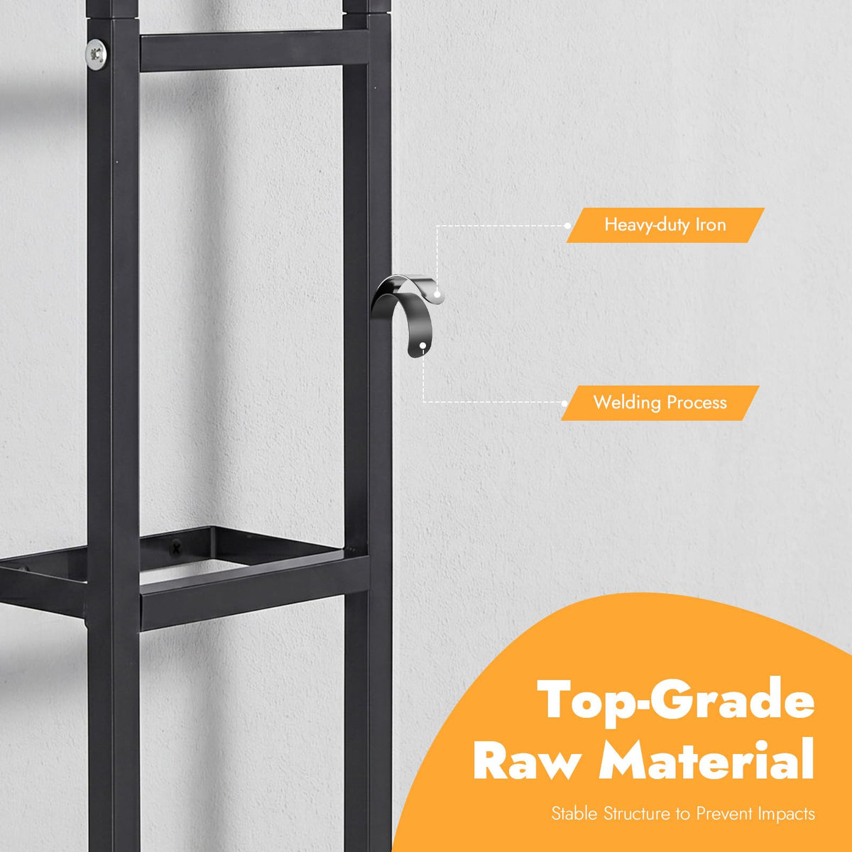 5Pcs Wall Mount Media Storage Rack T985240