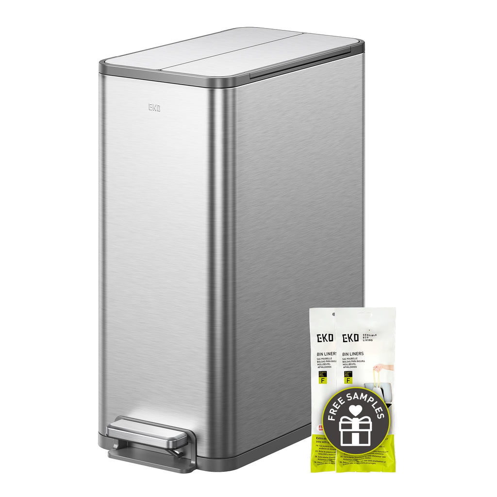 50L Stainless Steel Slim Step Trash Can E601