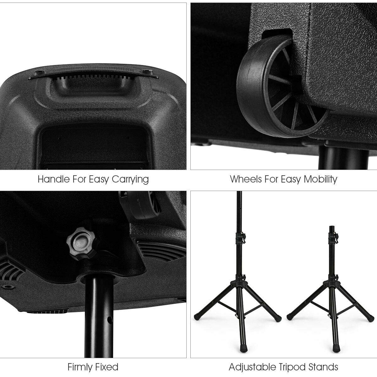 15" 1500W 2-Way Portable PA Speaker System F202358