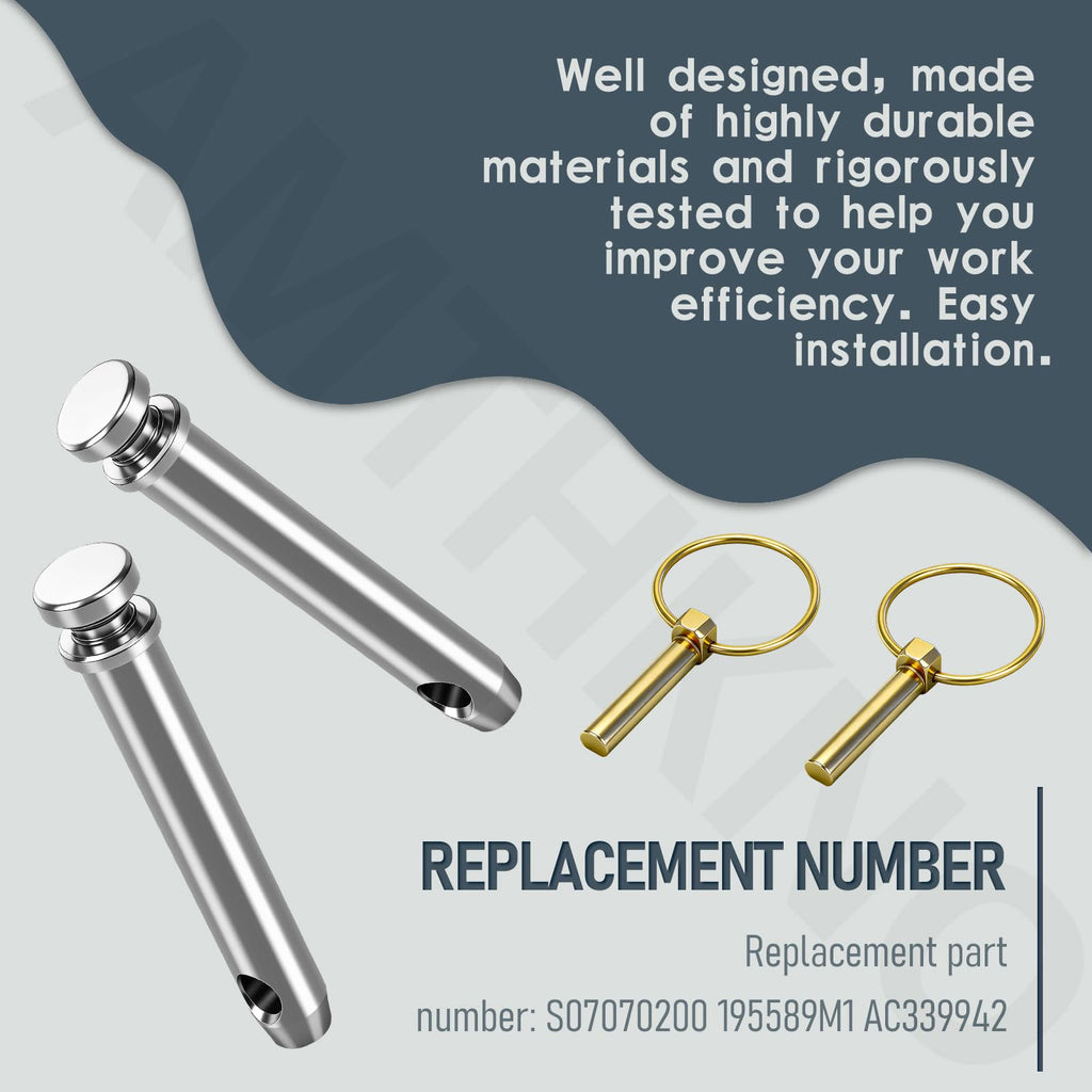 8 Pcs 3/4 in. Hitch Pin Accessories for Category 1 Tractors M222