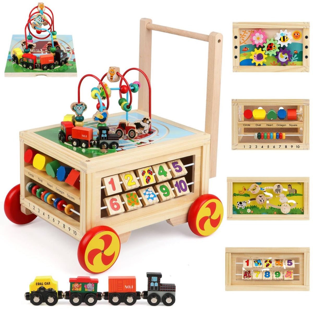 Wooden 7-in-1 Activity Cube R192254