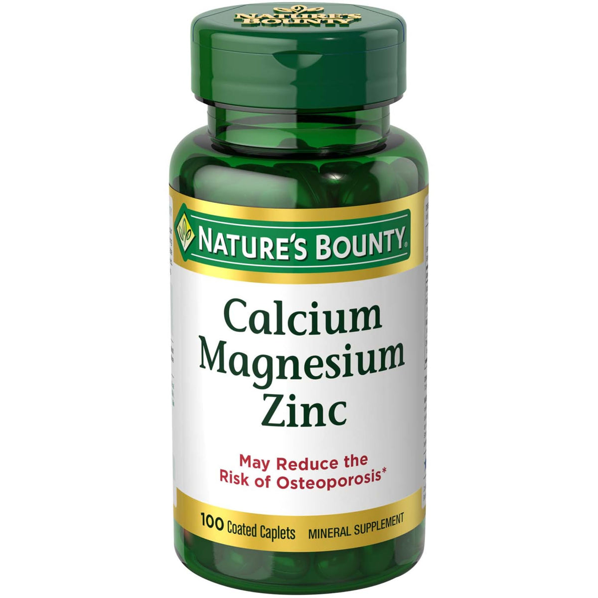 Calcium Magnesium & Zinc Caplets 100 Count N9524