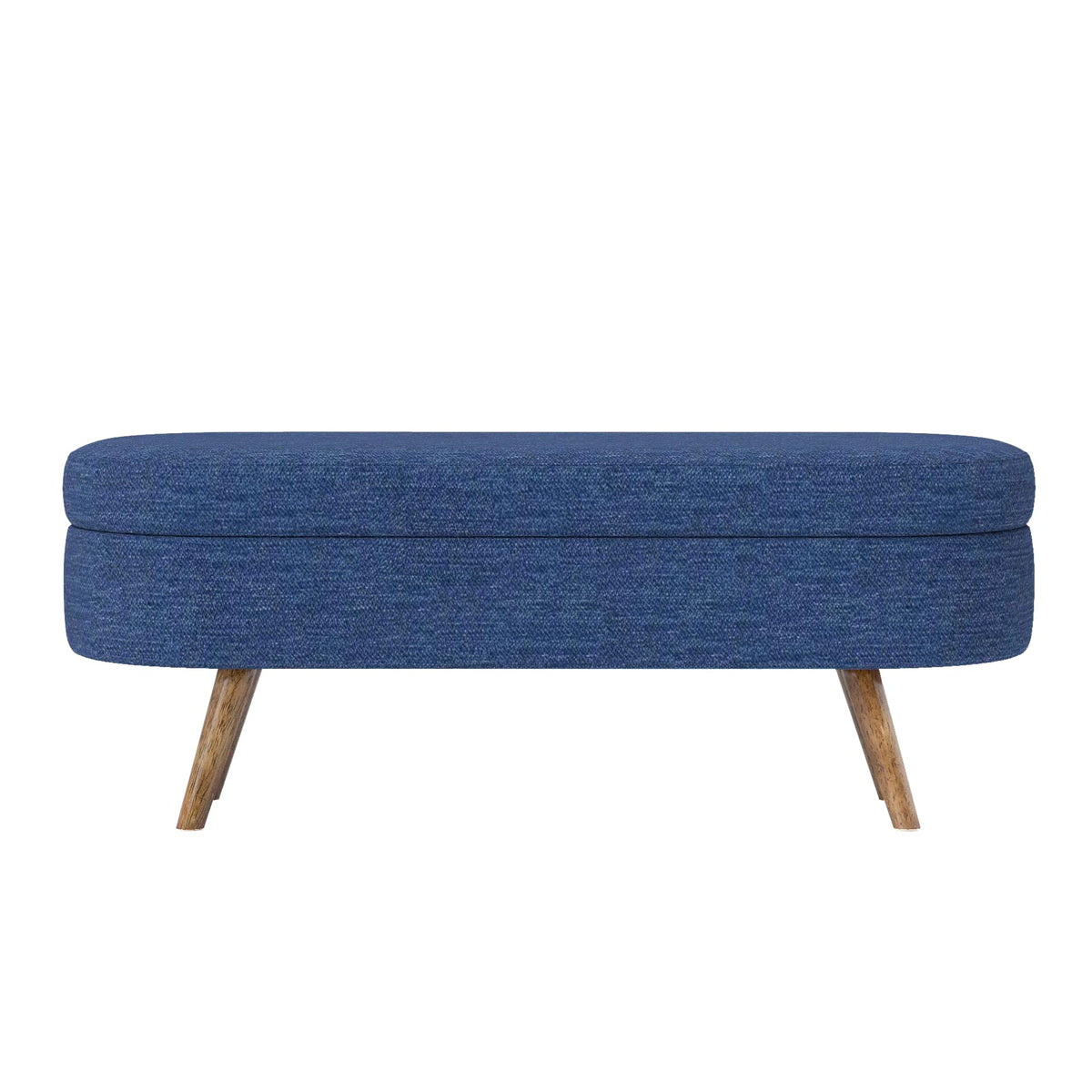Oval Storage Bench with Rubber Wood Legs D258491
