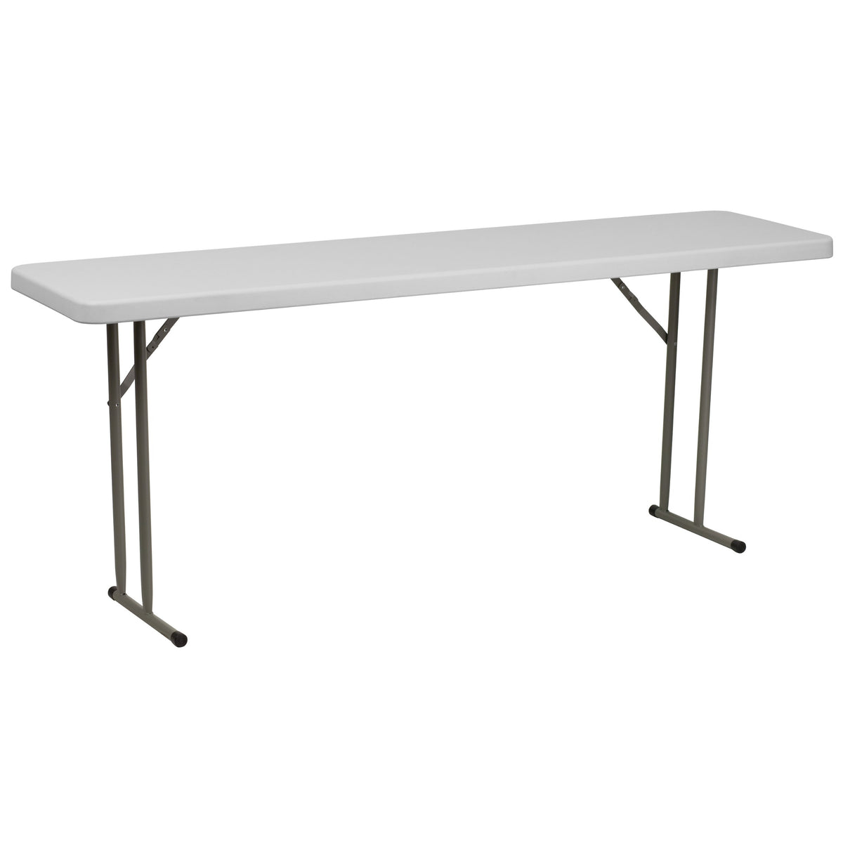 6-Foot Granite White Plastic Folding Training Table M69706