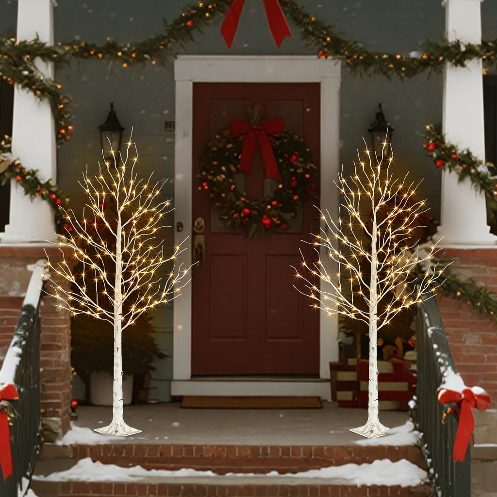6ft Lighted Birch Tree S4969