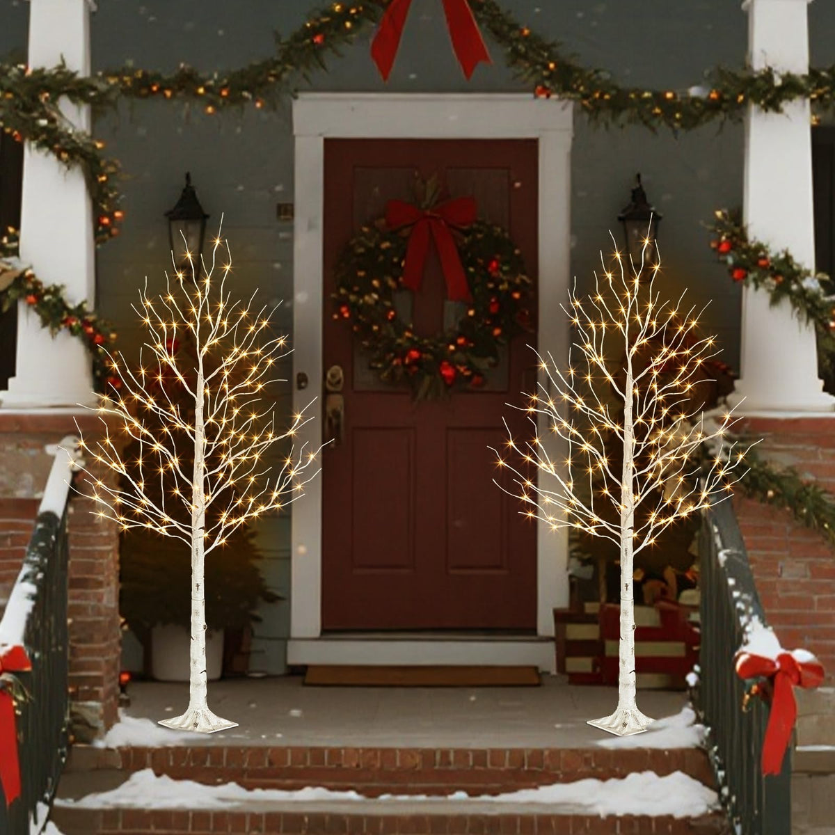 6ft Lighted Birch Tree S4969