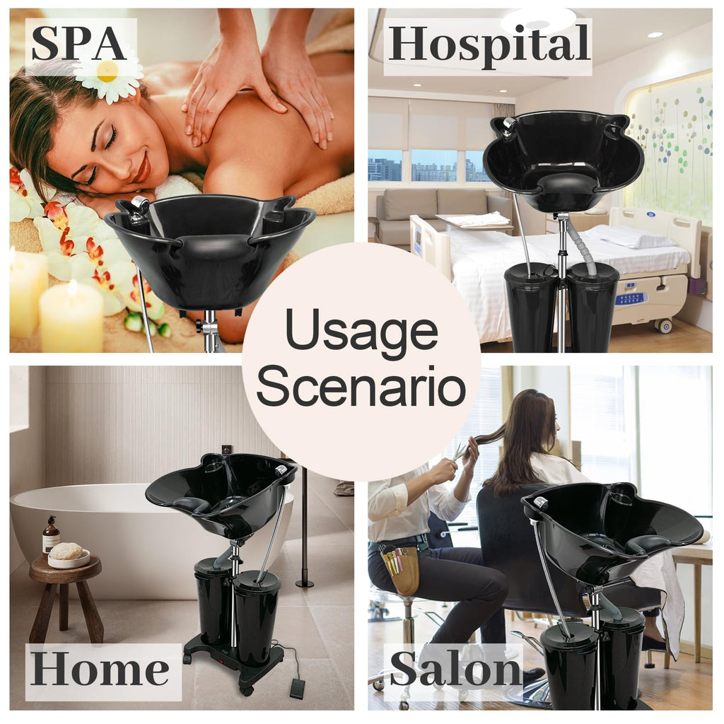 Portable Shampoo Bowl with Electric Pump and Water Tanks P724003