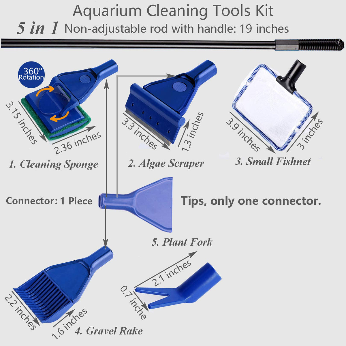 Aquarium Cleaning Tools Kit 5 in 1 L818