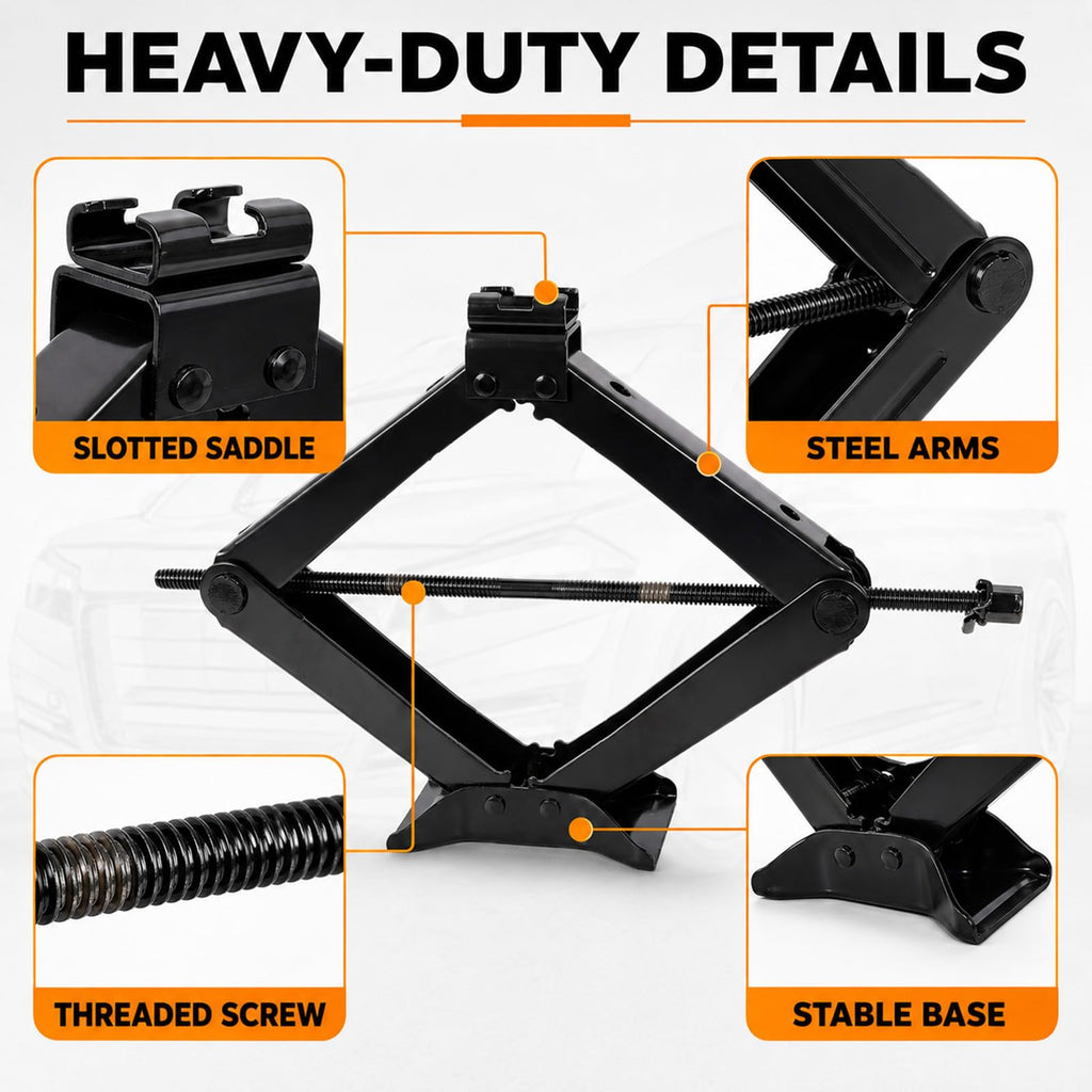 3 Ton Scissor Car Jack Kit with Ratchet Wrench Z25948