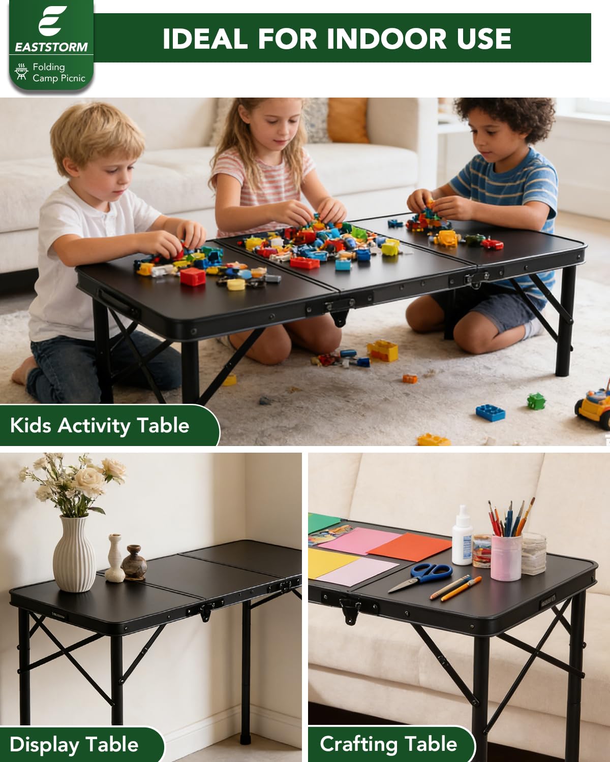 Small Folding Camping Table Black N870528