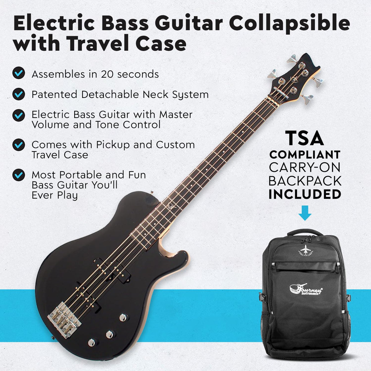 Collapsible Folding Electric Travel Guitar V983271