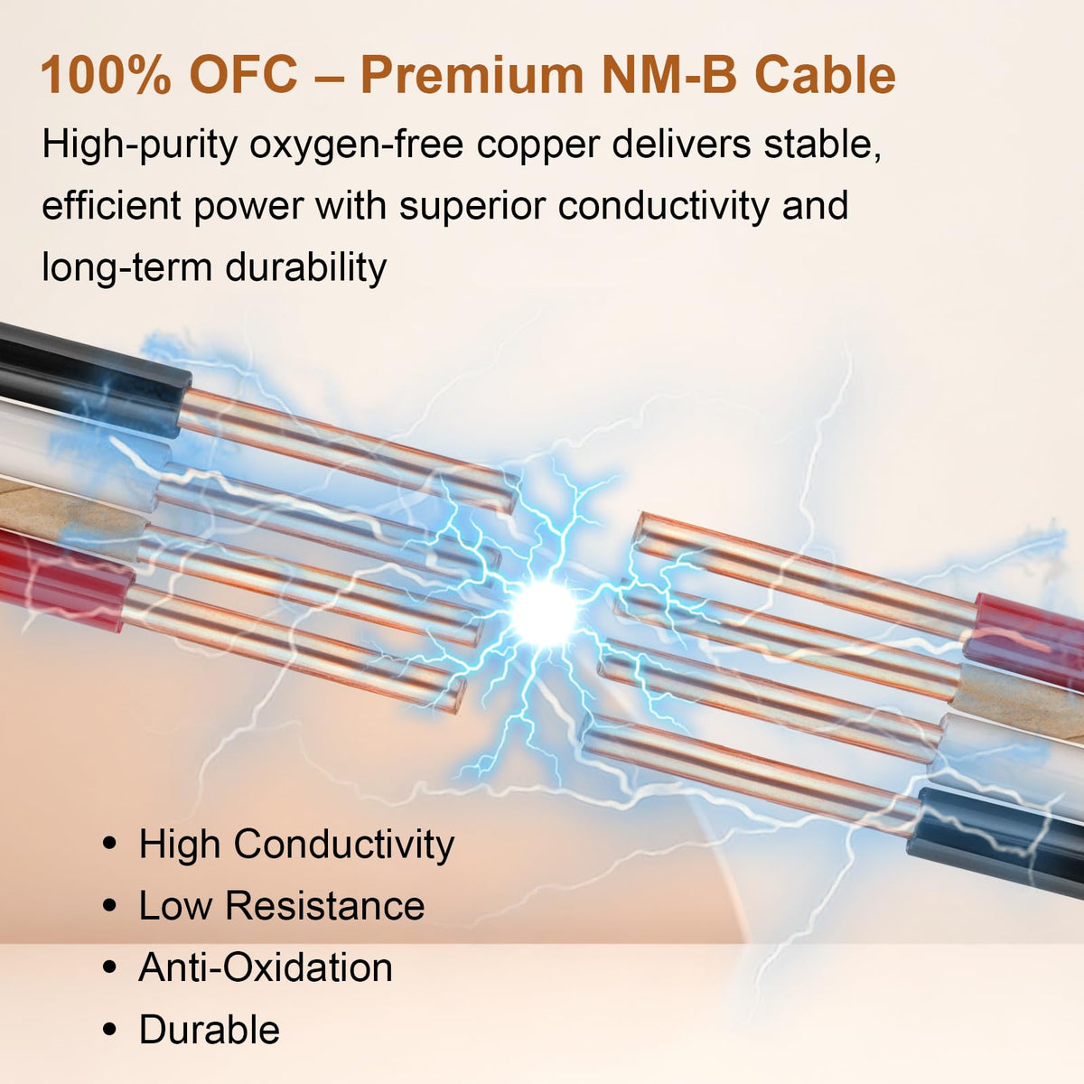 Solid Indoor Electrical Wire 100 FT Orange E203