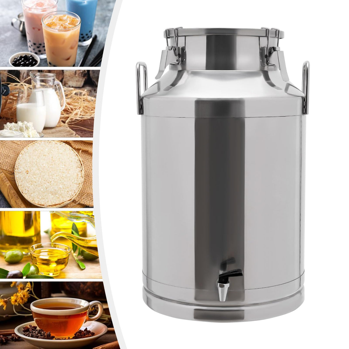 60L Stainless Steel Milk Can with Faucet T668554