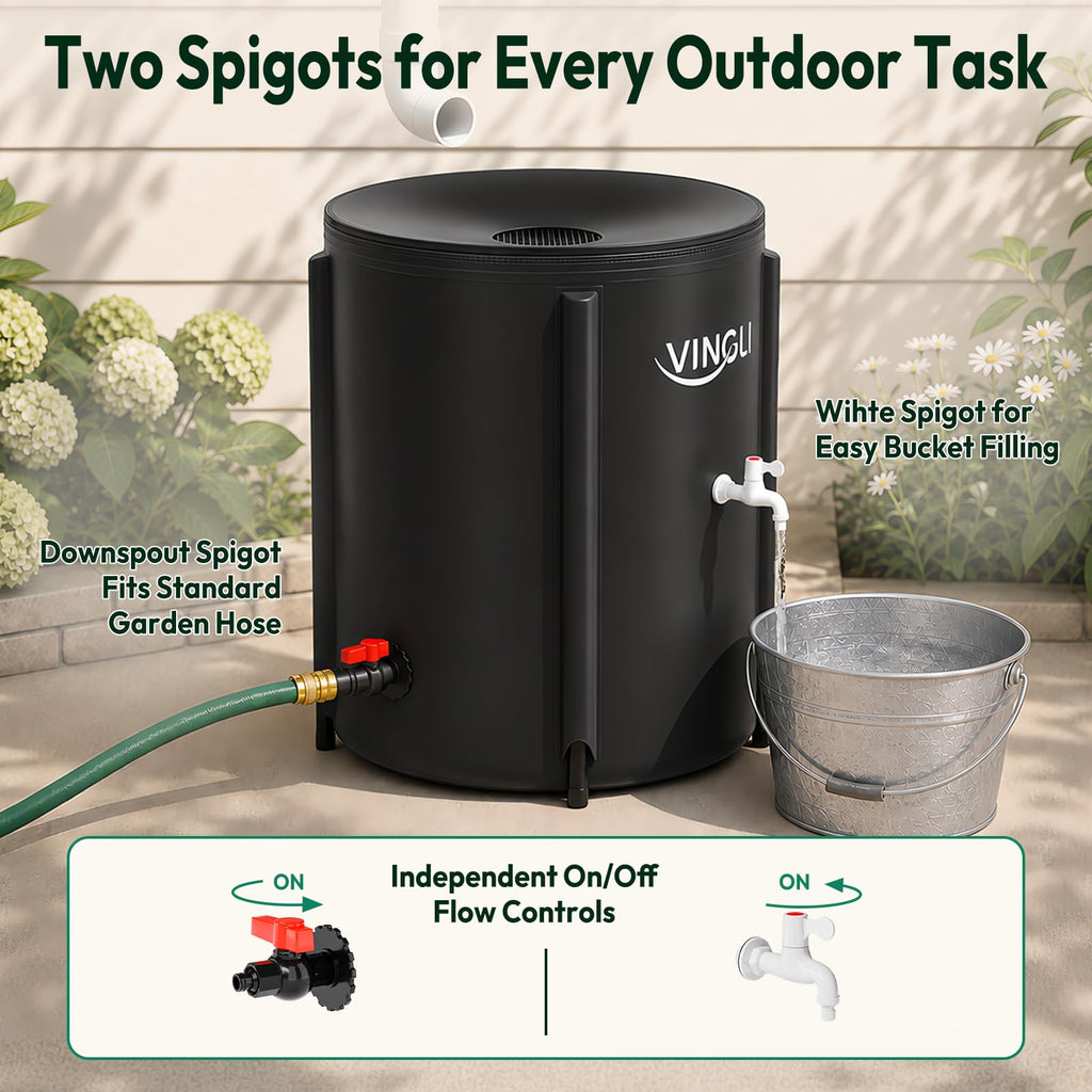 Collapsible 50 Gallon Rain Barrel J419