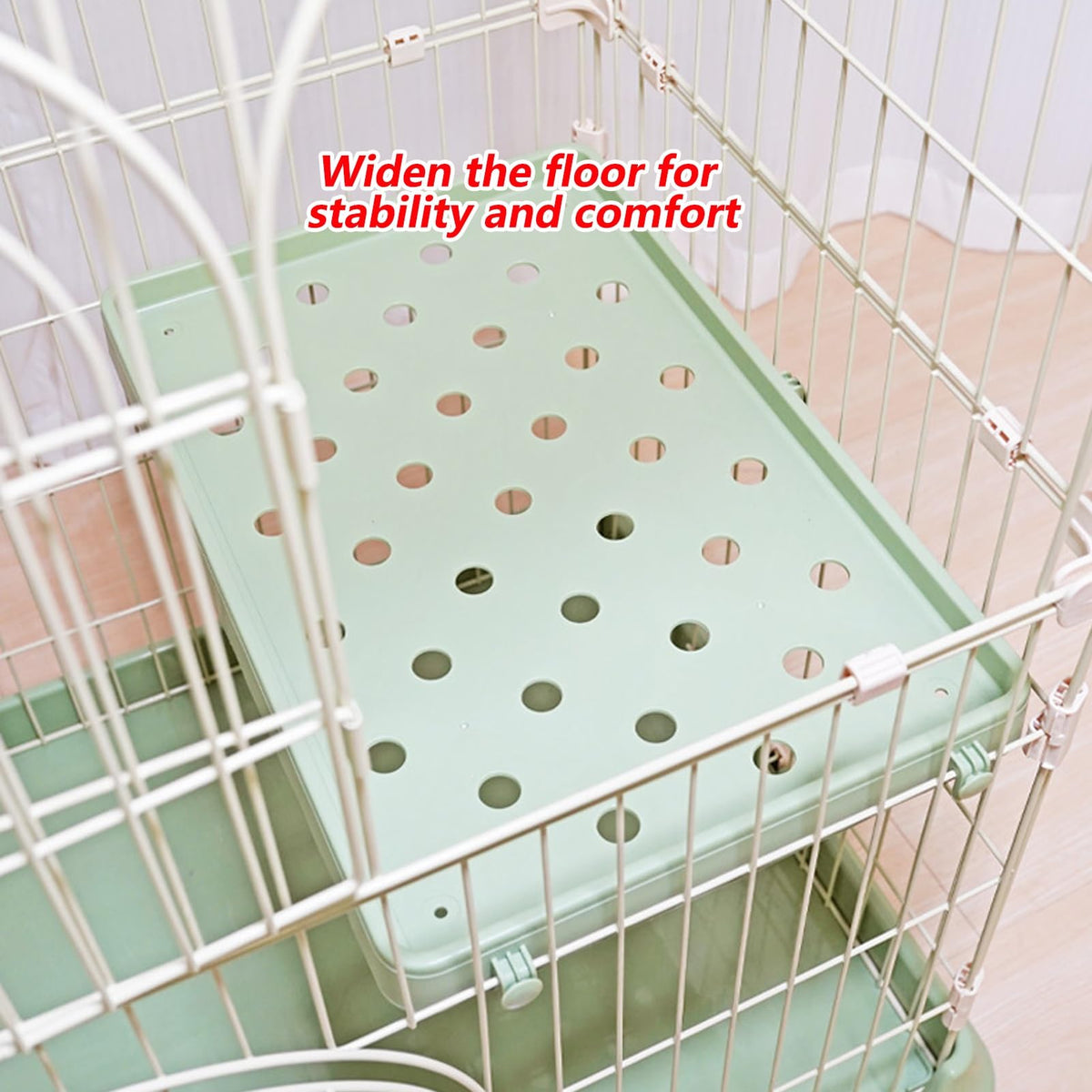 3/4-Tier Wire Cat Cage Playpen with Hammock and Platforms L149851