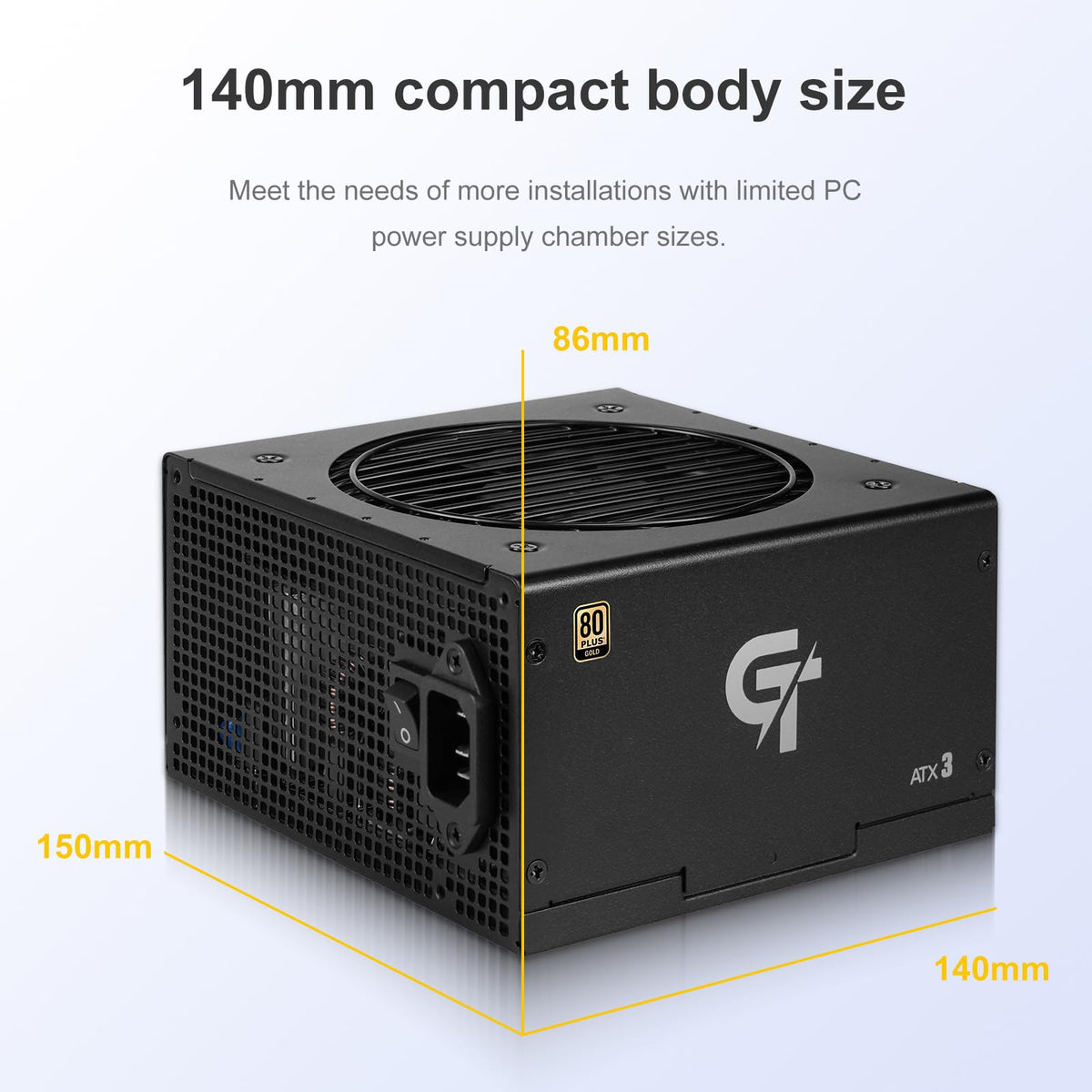 750W Fully Modular ATX 3.1 Power Supply Black I655