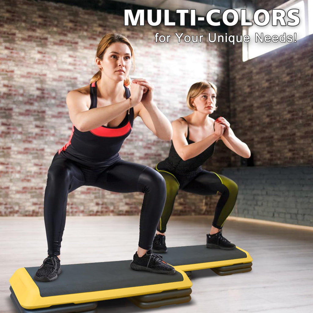43'' Adjustable Exercise Stepper with 4 Detachable Risers T810881