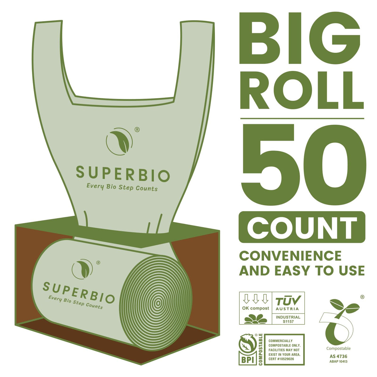 1.6 Gallon Compostable Food Scrap Bags X714
