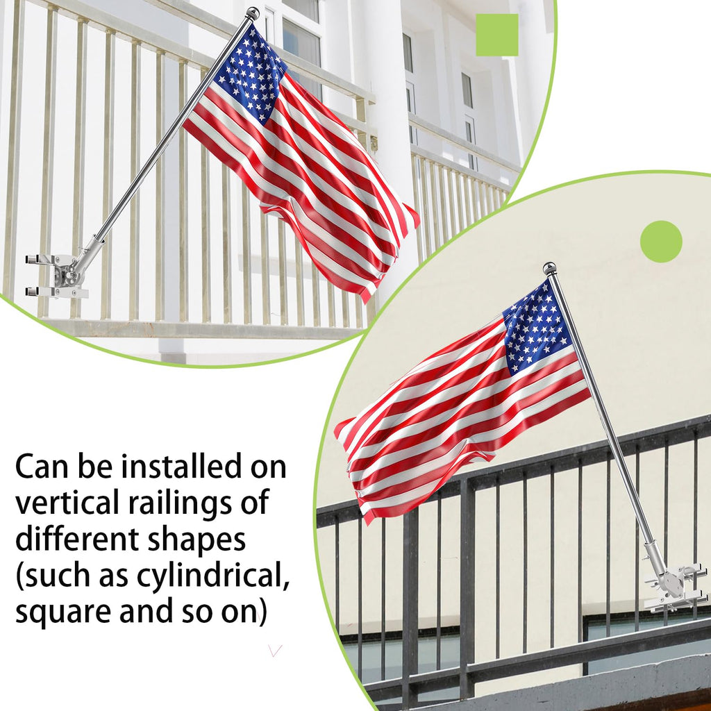 316 Stainless Steel Flagpole Holder for 1-Inch Flagpoles T65563
