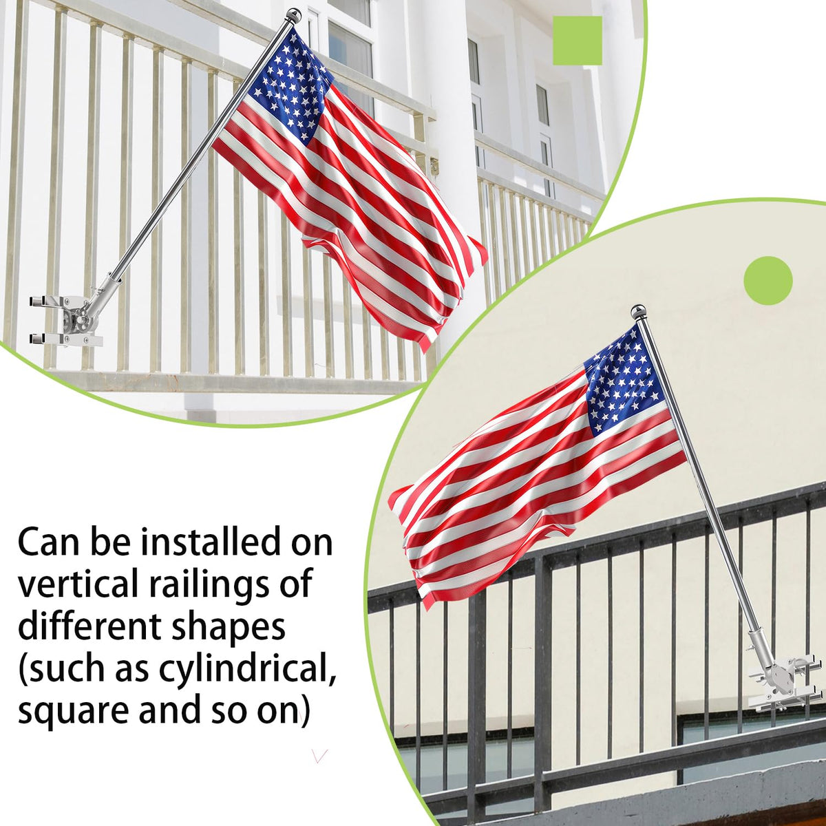 316 Stainless Steel Flagpole Holder for 1-Inch Flagpoles T65563