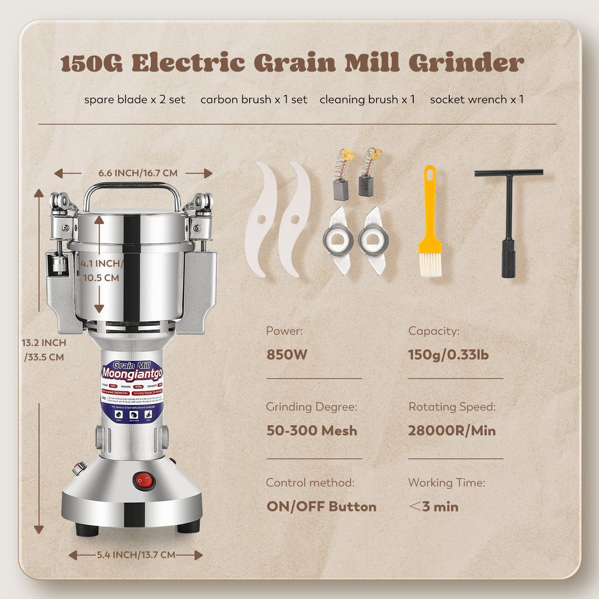 Electric Grain Mill Grinder 150g K804263