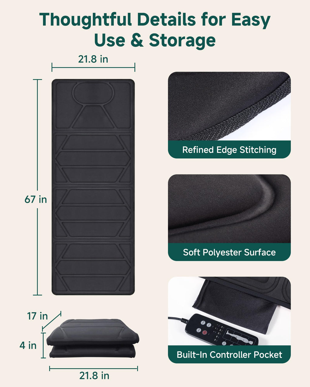 Full Body Massage Mat with Heat U53673